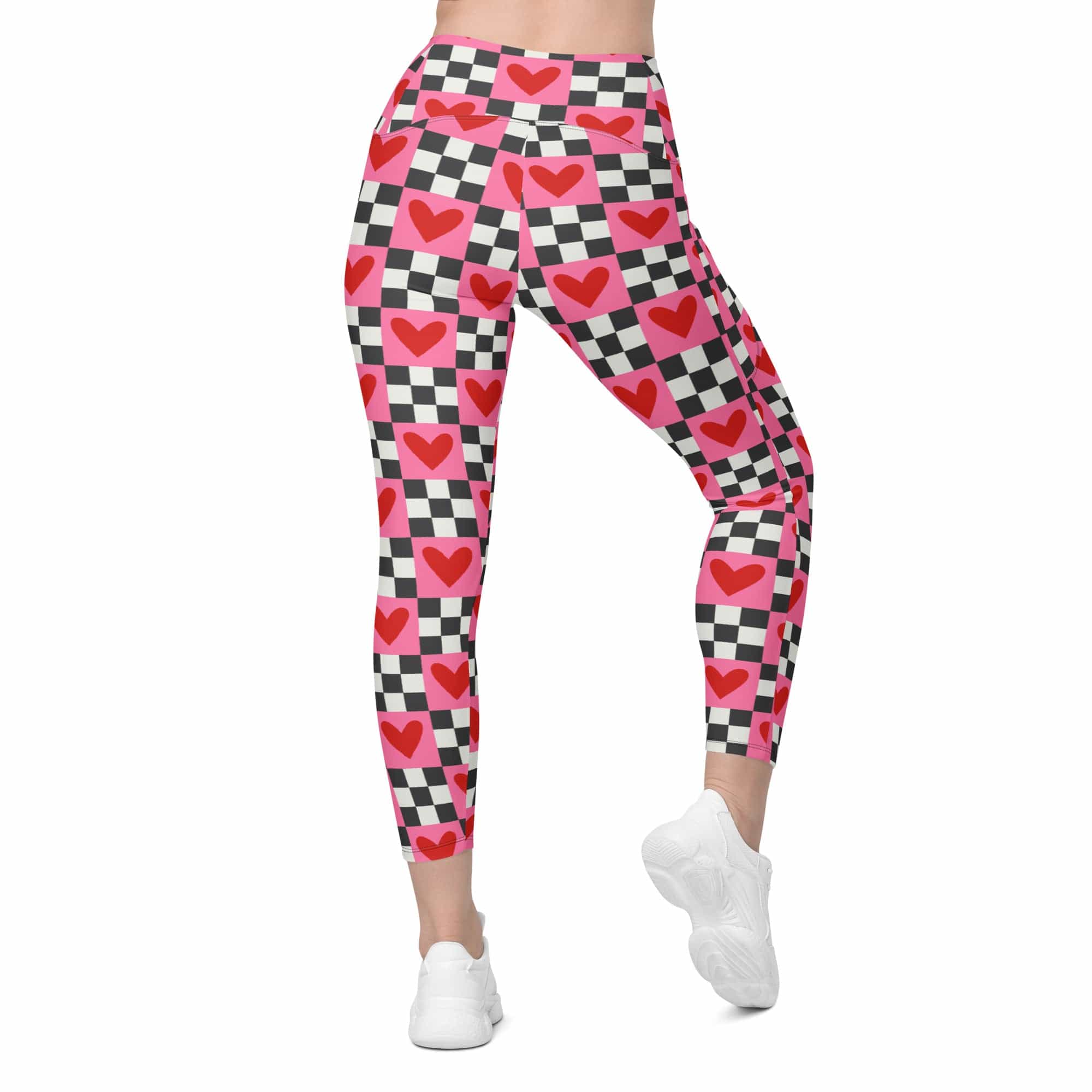 Checkered Romance Leggings With Pockets
