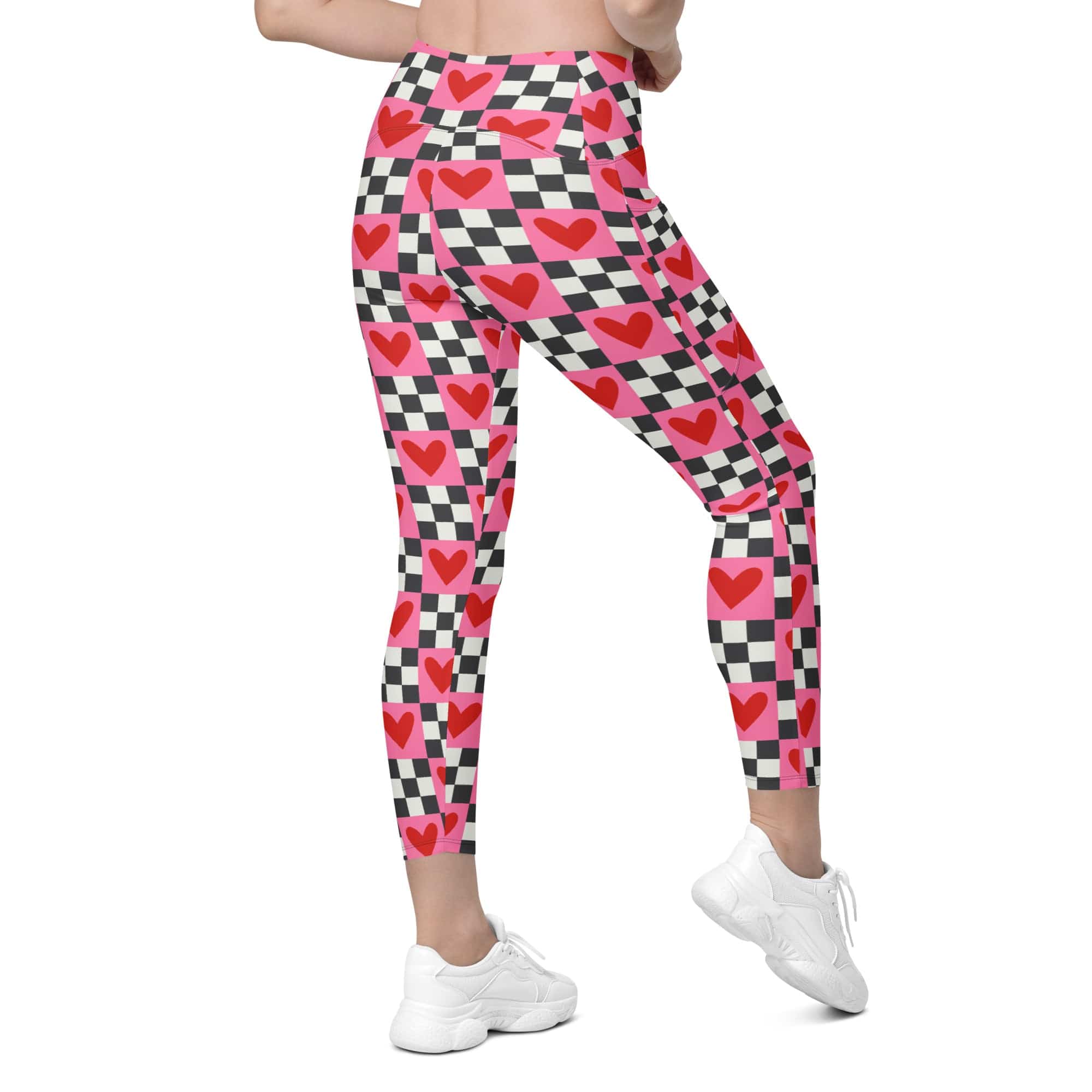 Checkered Romance Leggings With Pockets