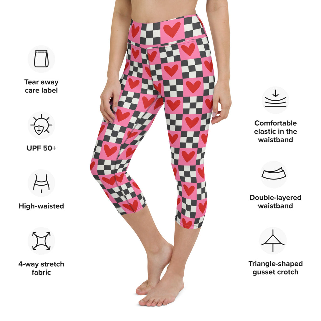 Checkered Romance Yoga Capris