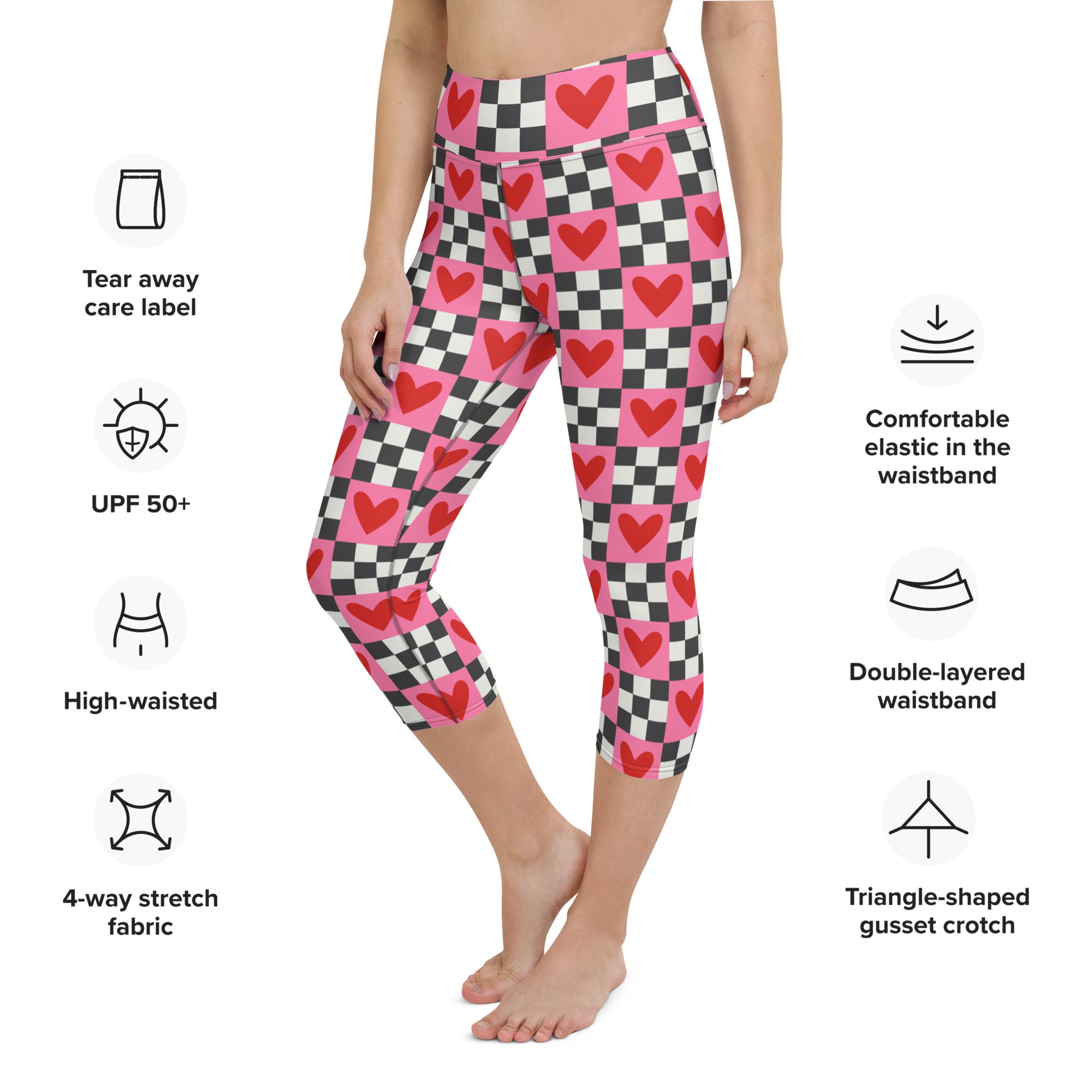 Checkered Romance Yoga Capris