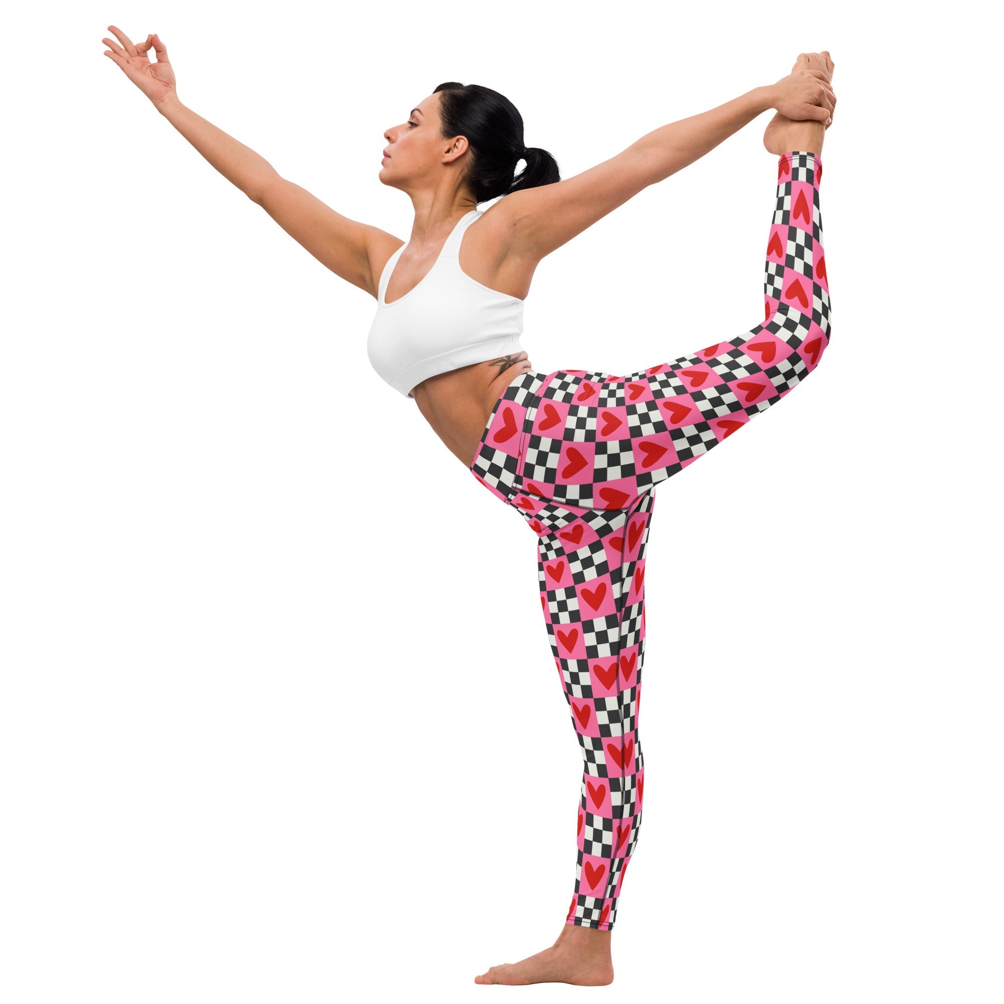 Checkered Romance Yoga Leggings