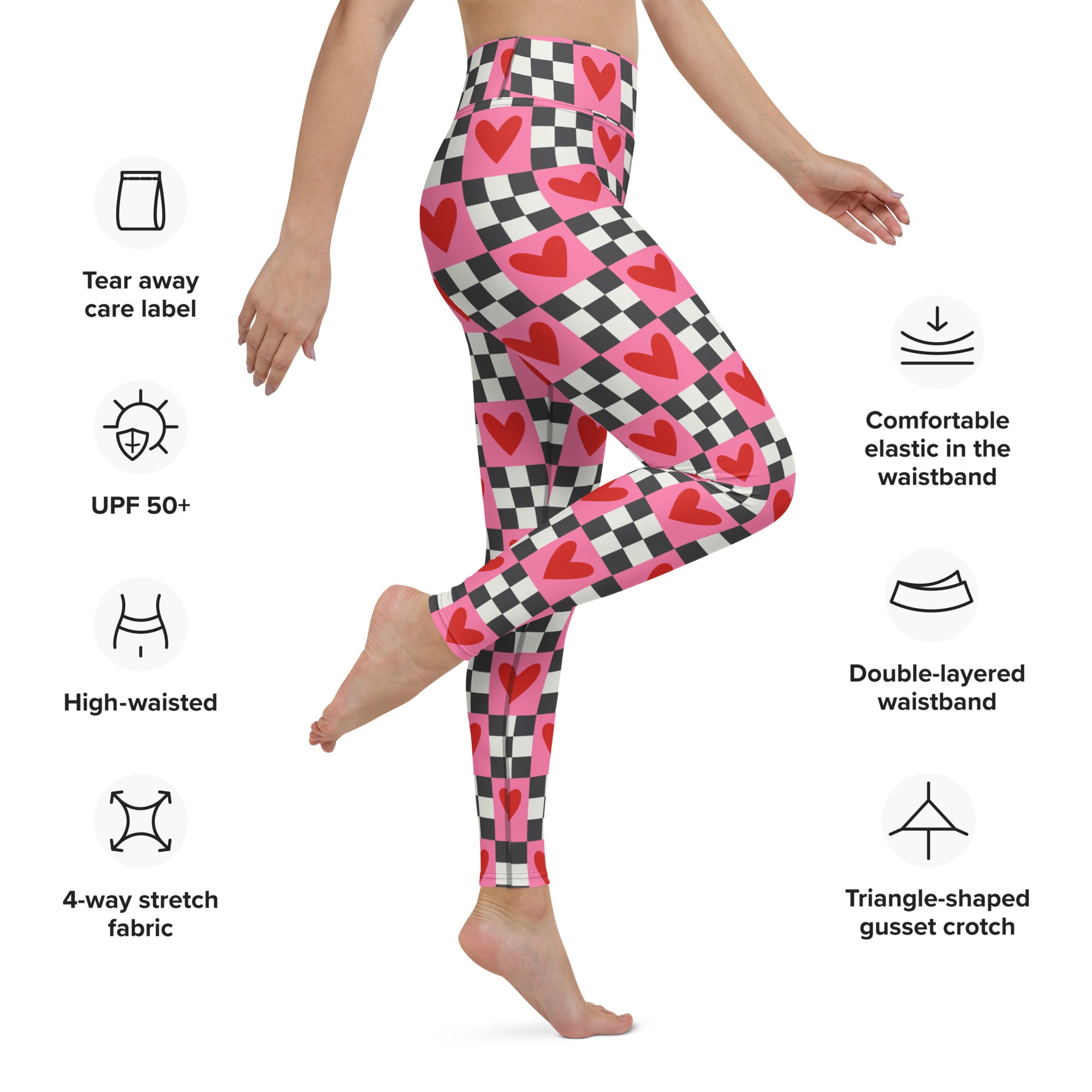 Checkered Romance Yoga Leggings