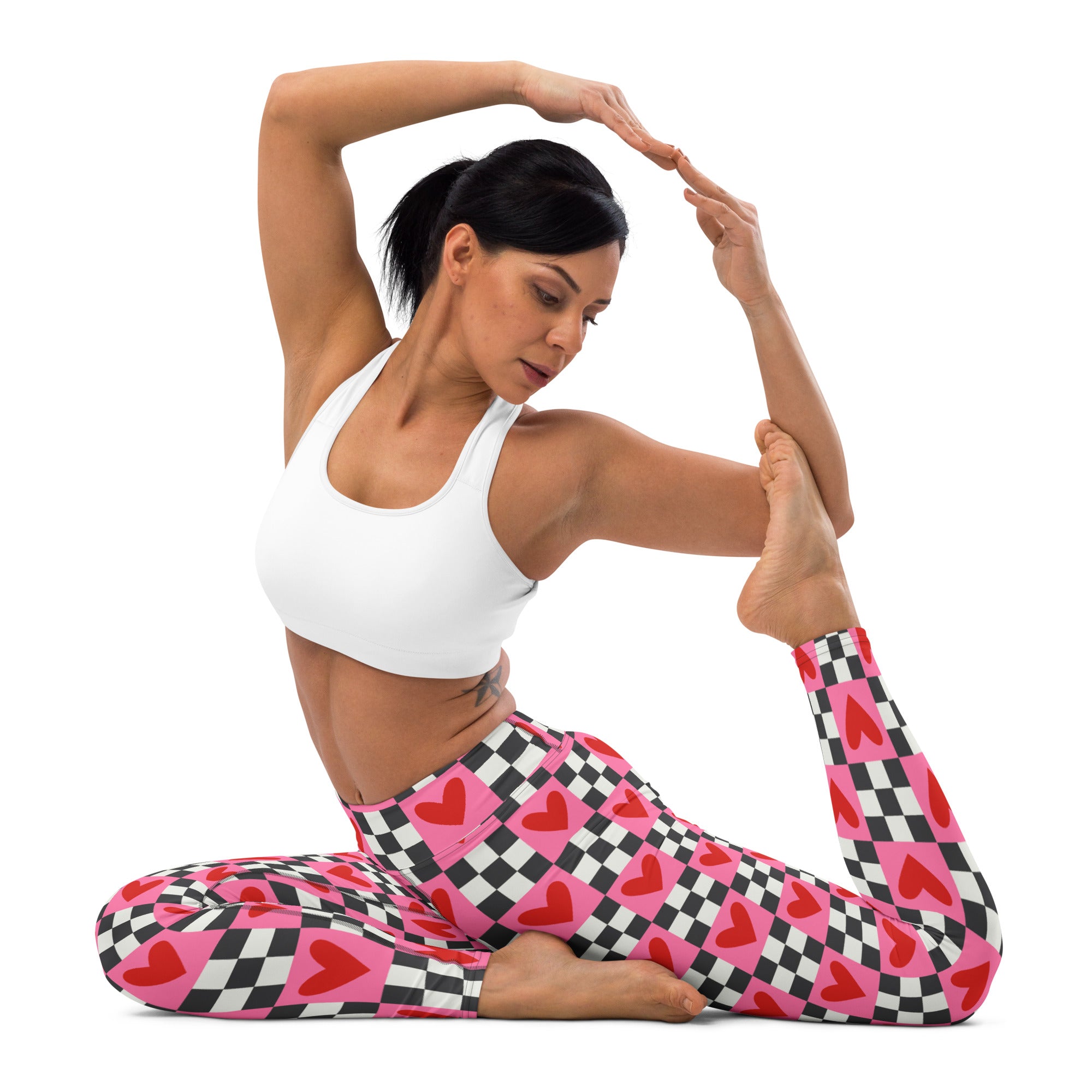 Checkered Romance Yoga Leggings