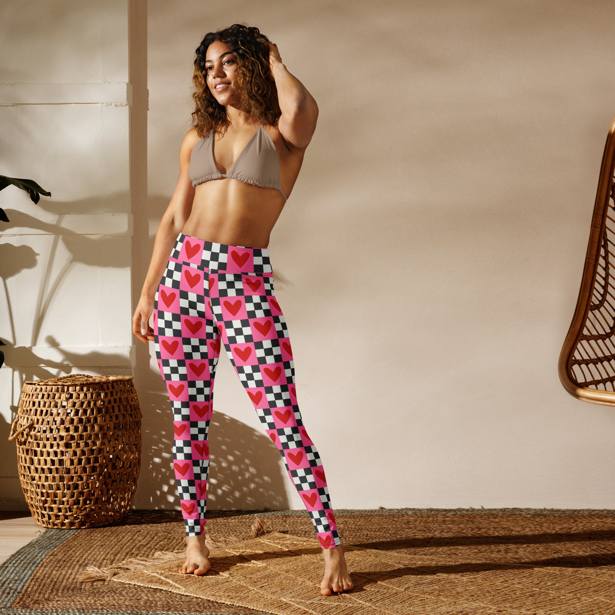 Checkered Romance Yoga Leggings