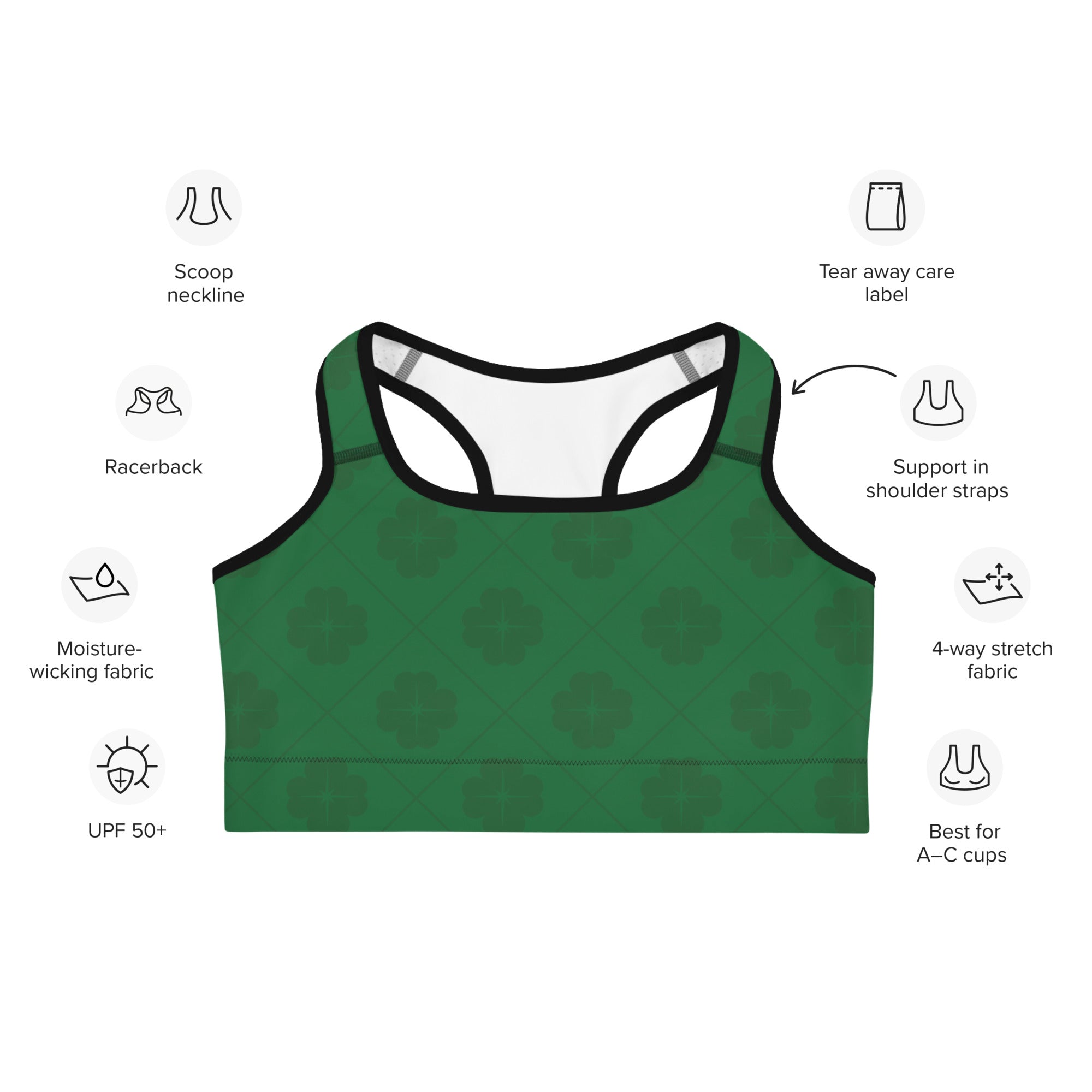 Cheers St. Patrick's Sports Bra
