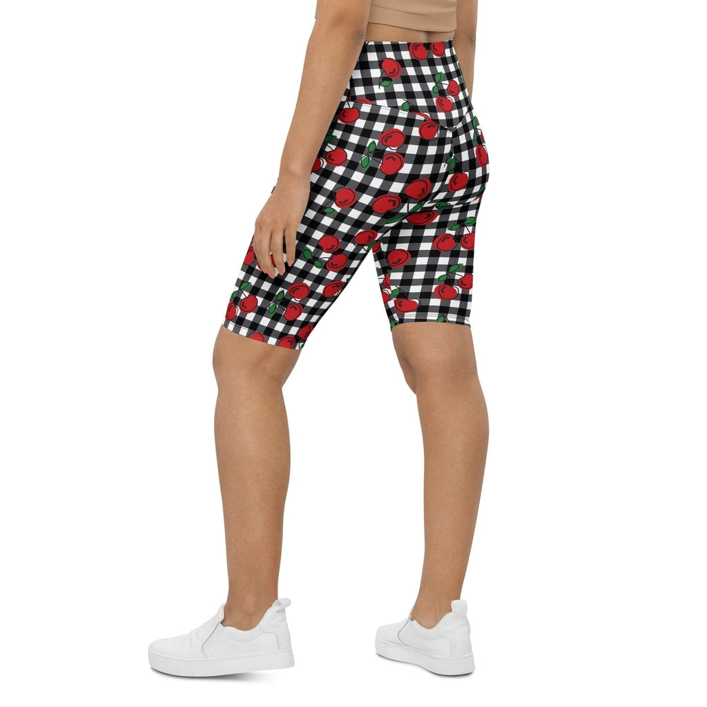 Cherry Gingham Biker Shorts