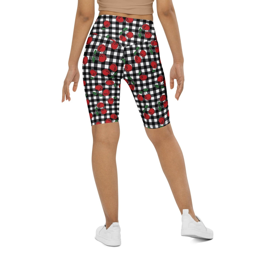 Cherry Gingham Biker Shorts