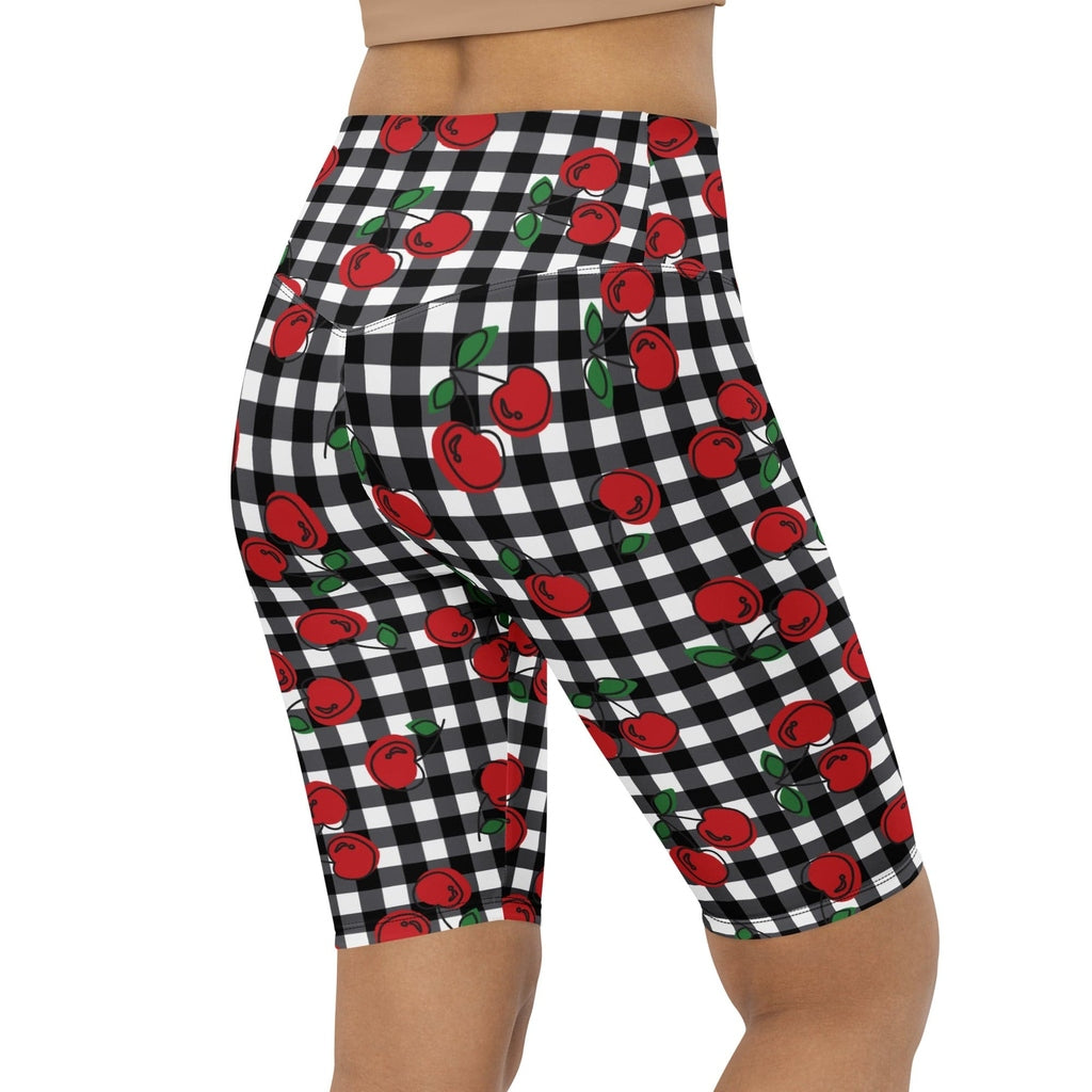 Cherry Gingham Biker Shorts