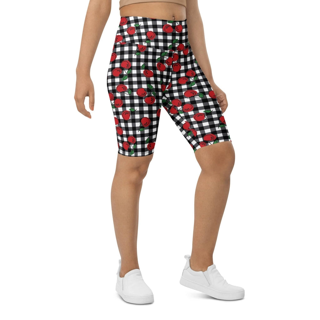 Cherry Gingham Biker Shorts