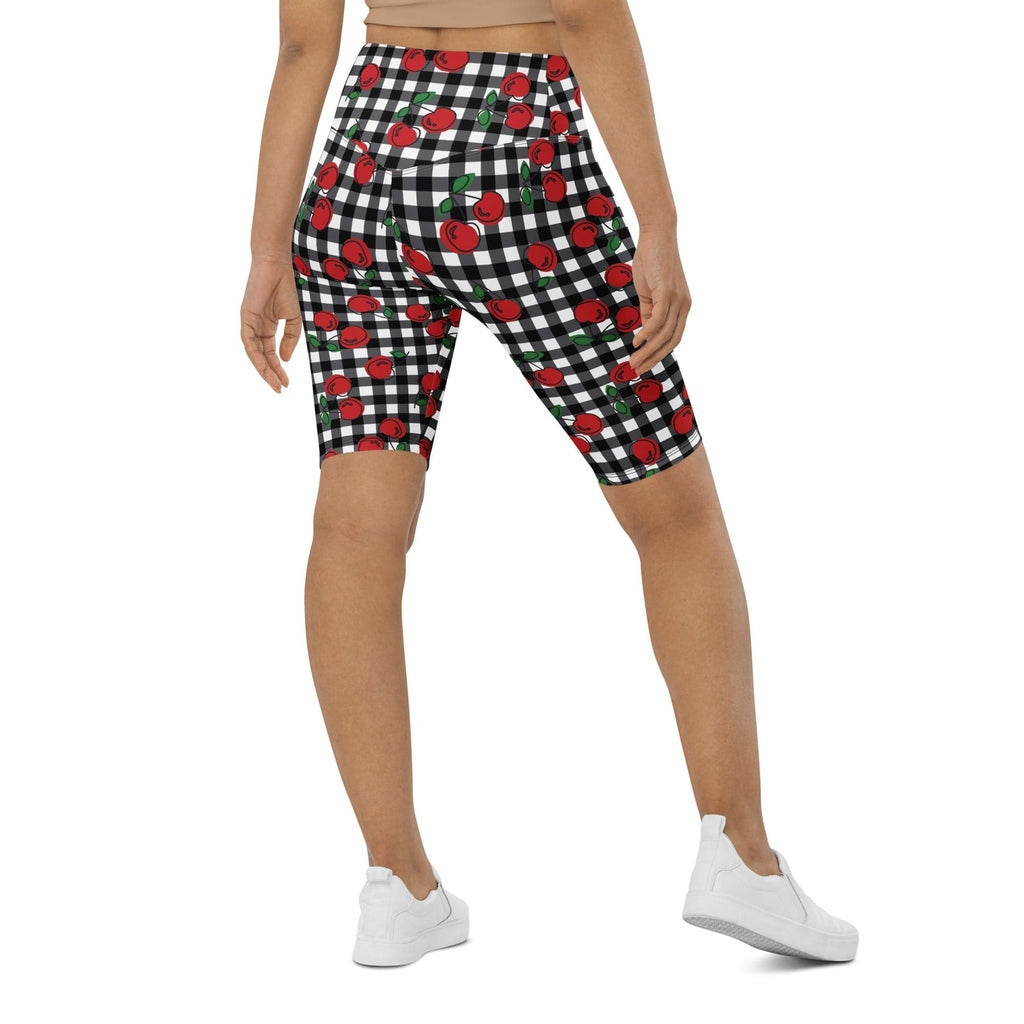 Cherry Gingham Biker Shorts