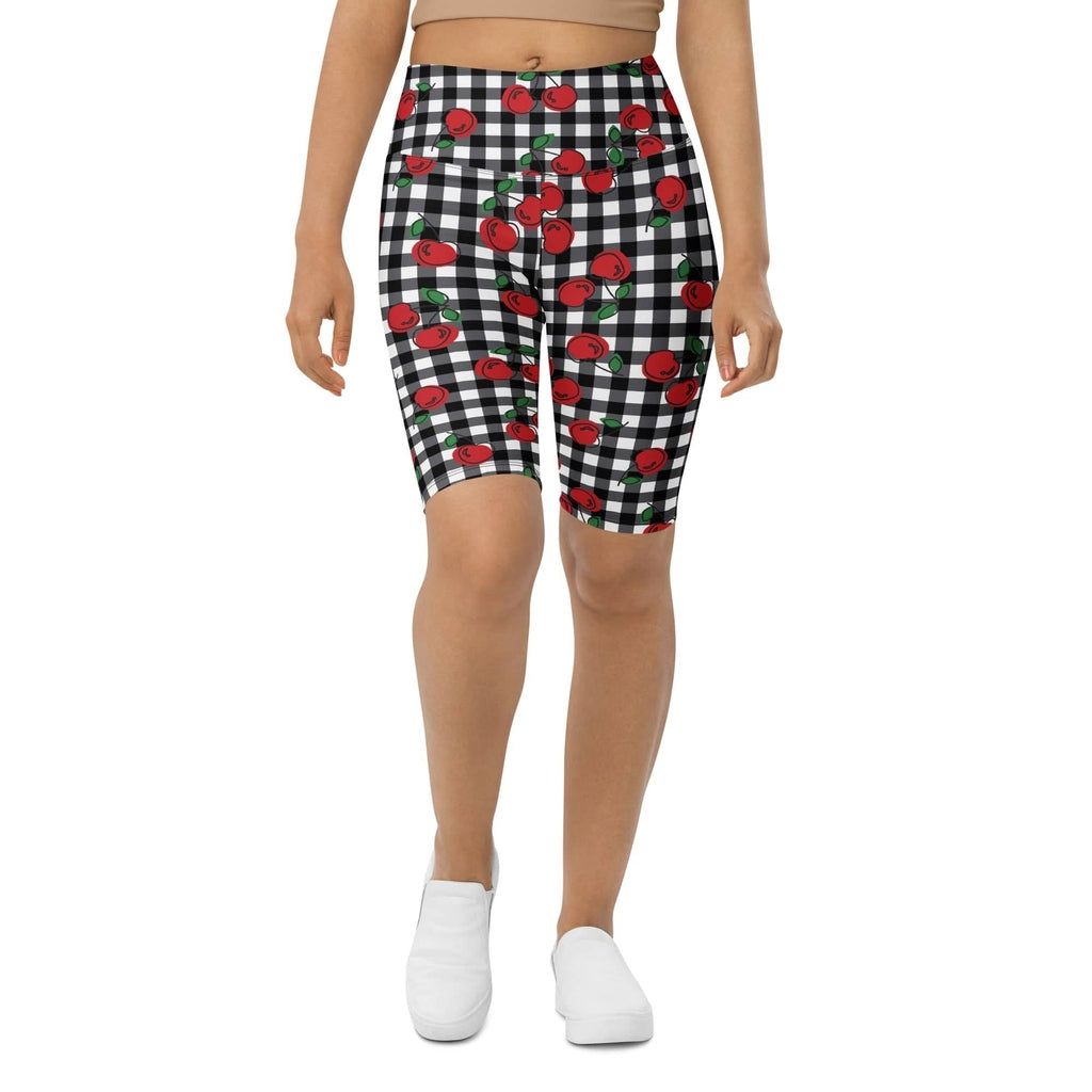 Cherry Gingham Biker Shorts