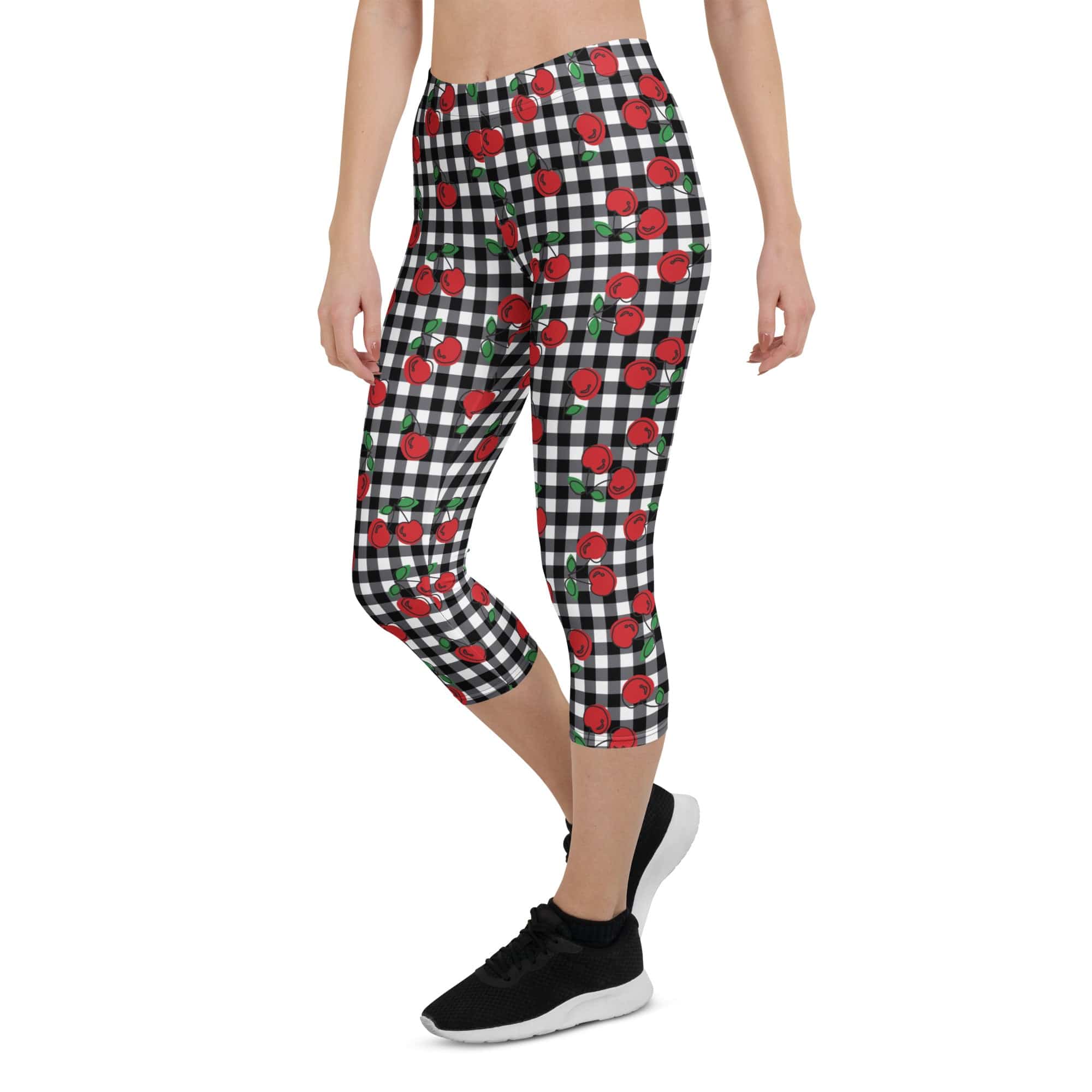 Cherry Gingham Capris