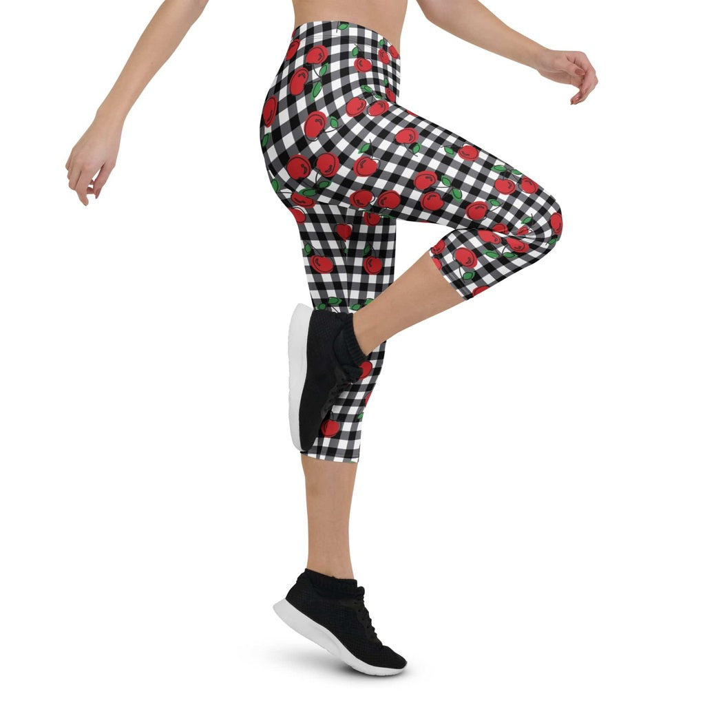 Cherry Gingham Capris