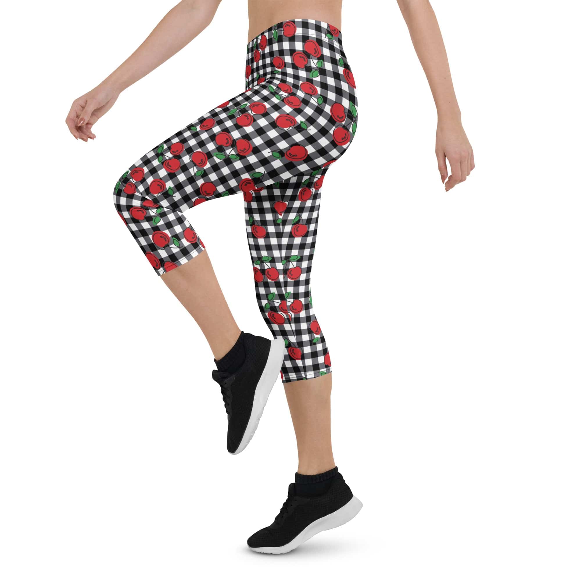Cherry Gingham Capris