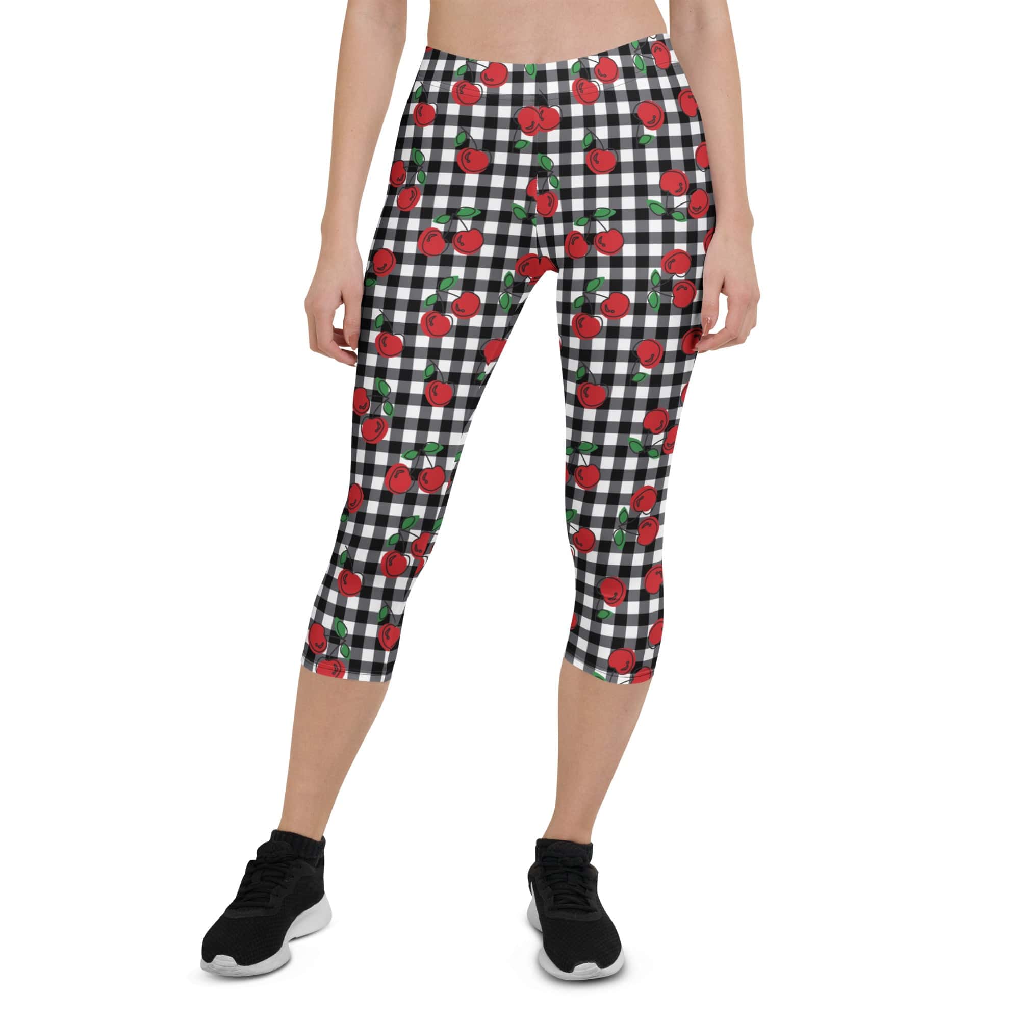 Cherry Gingham Capris