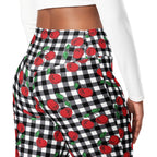 Cherry Gingham Flare Leggings