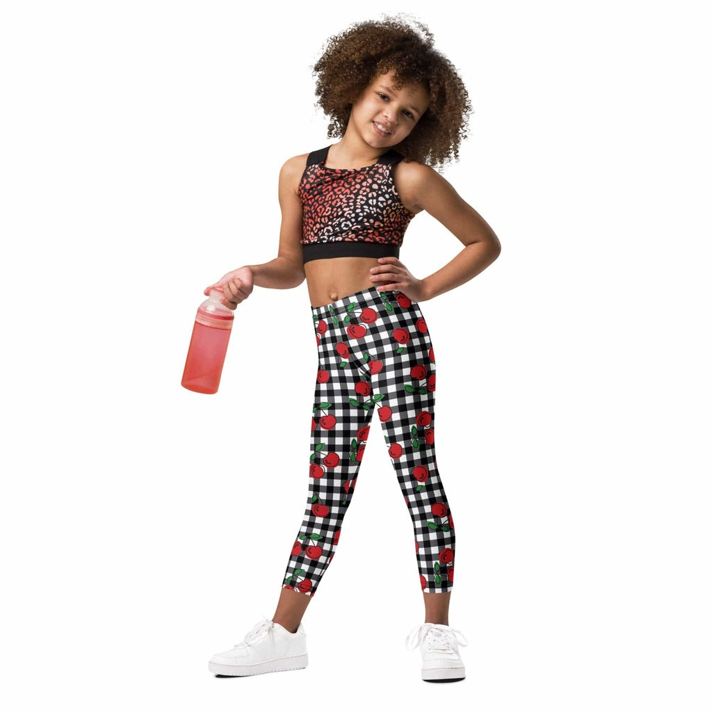 Cherry Gingham Kid's Leggings