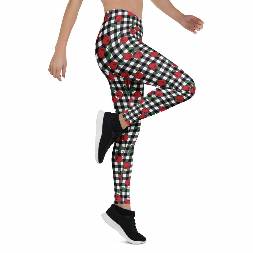 Cherry Gingham Leggings