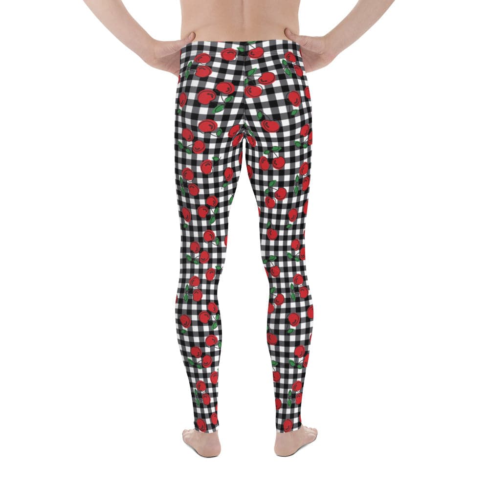 Cherry Gingham Men's Leggings