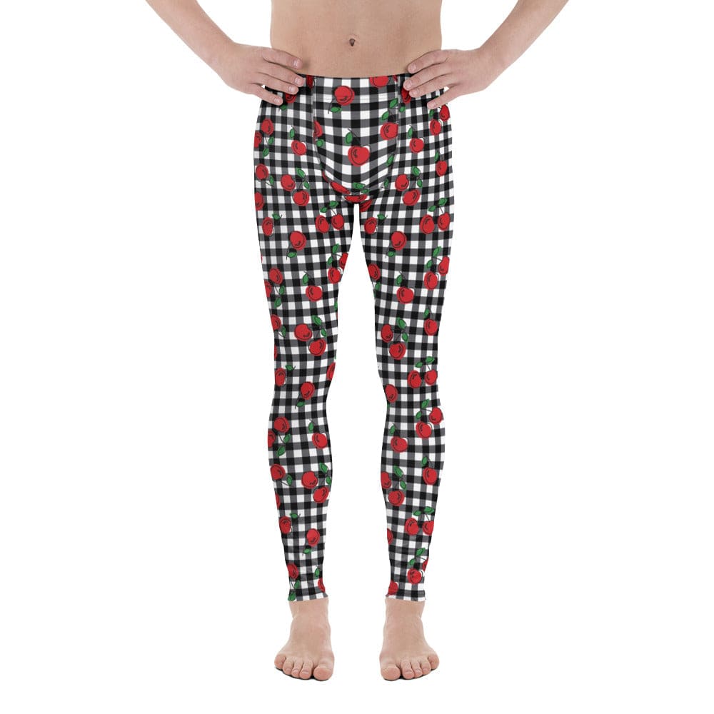 Cherry Gingham Men's Leggings