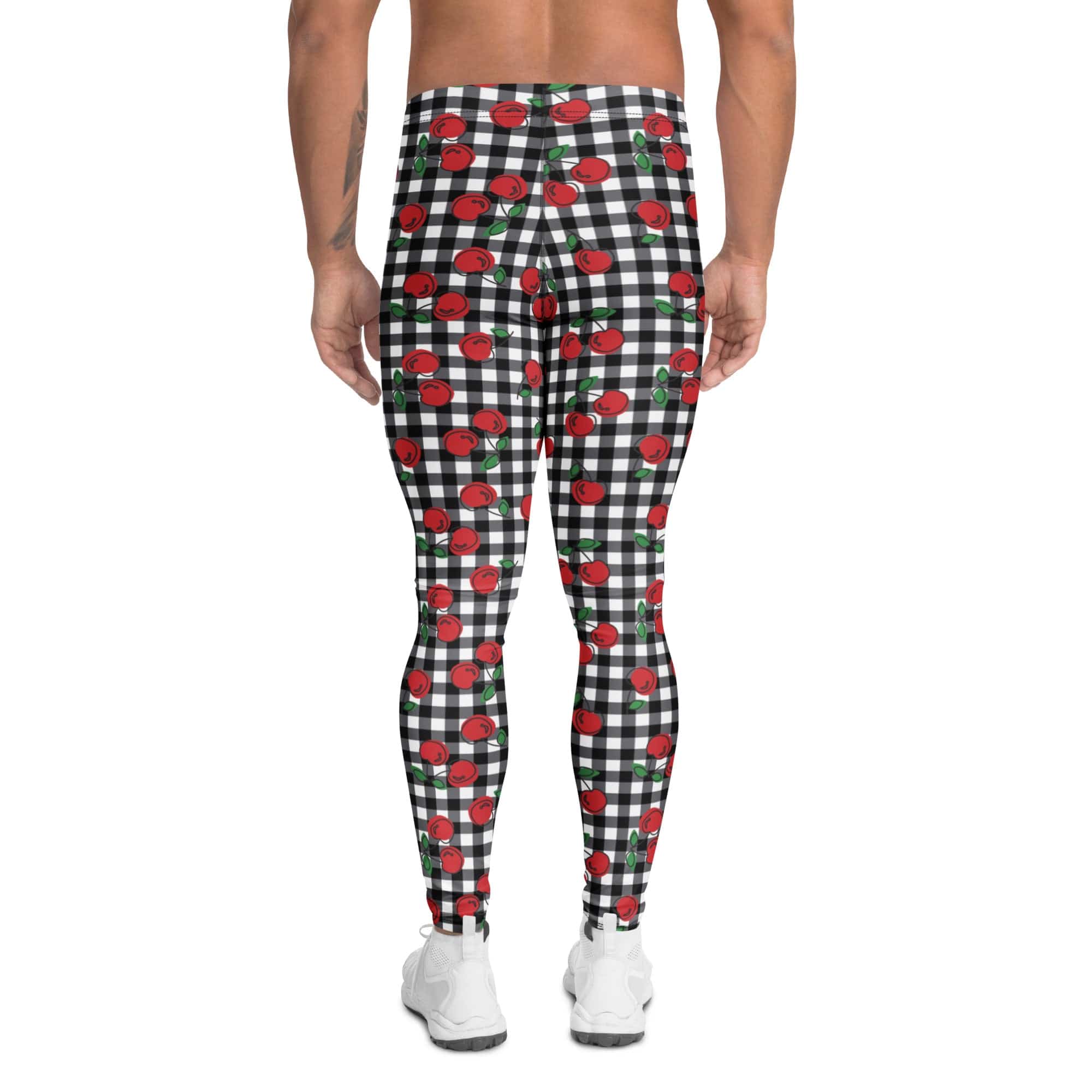 Cherry Gingham Men's Leggings