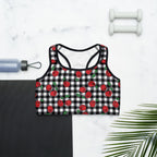 Cherry Gingham Sports Bra