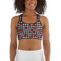 Cherry Gingham Sports Bra