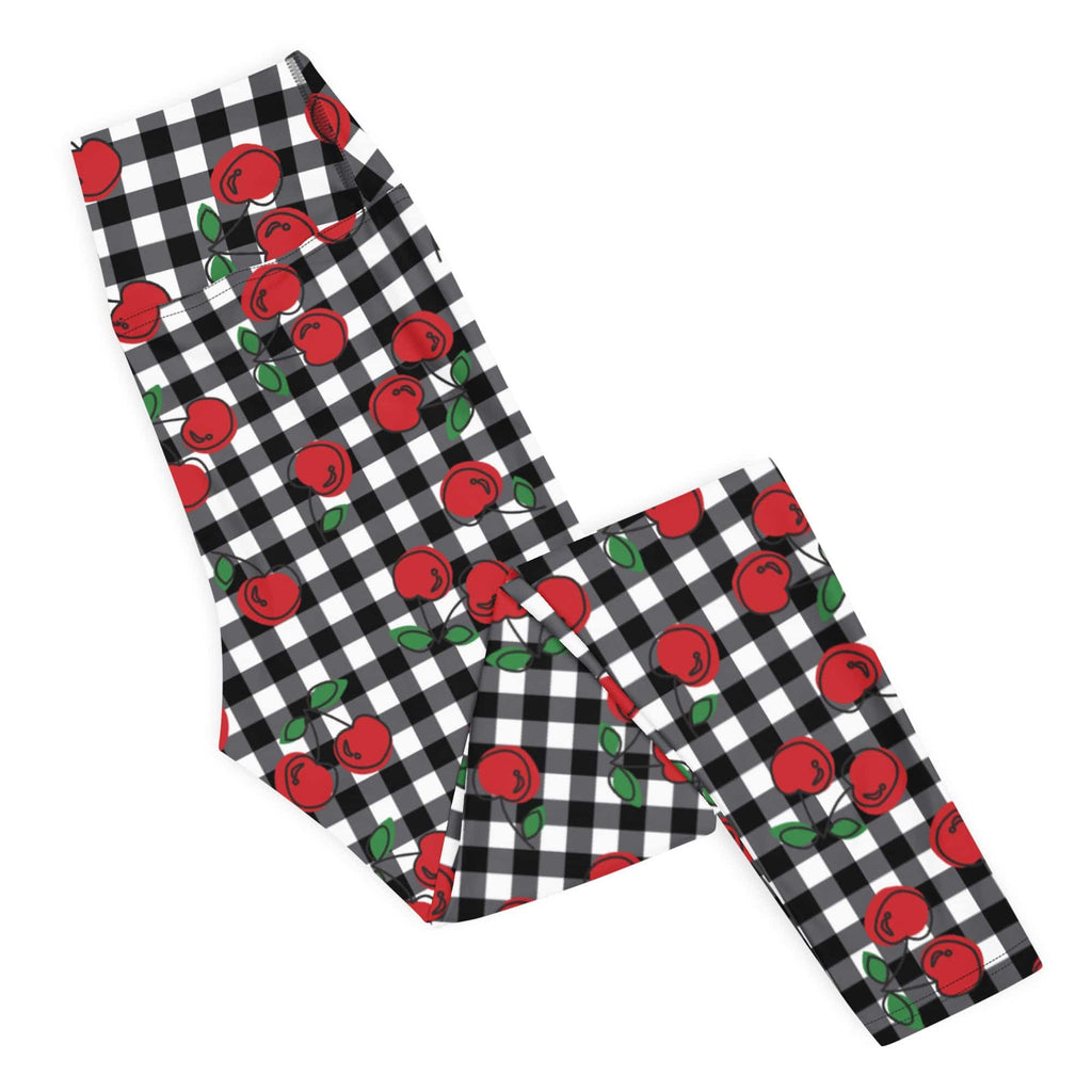 Cherry Gingham Yoga Leggings