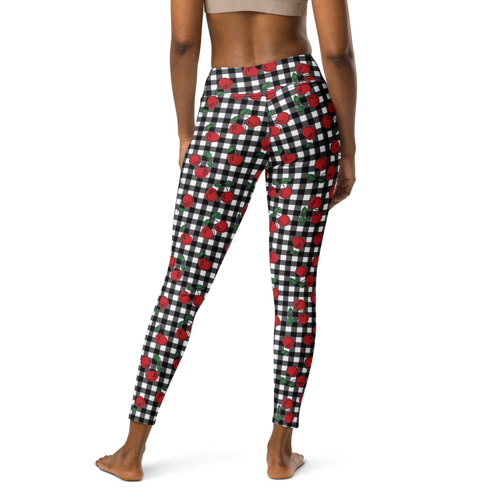 Cherry Gingham Yoga Leggings