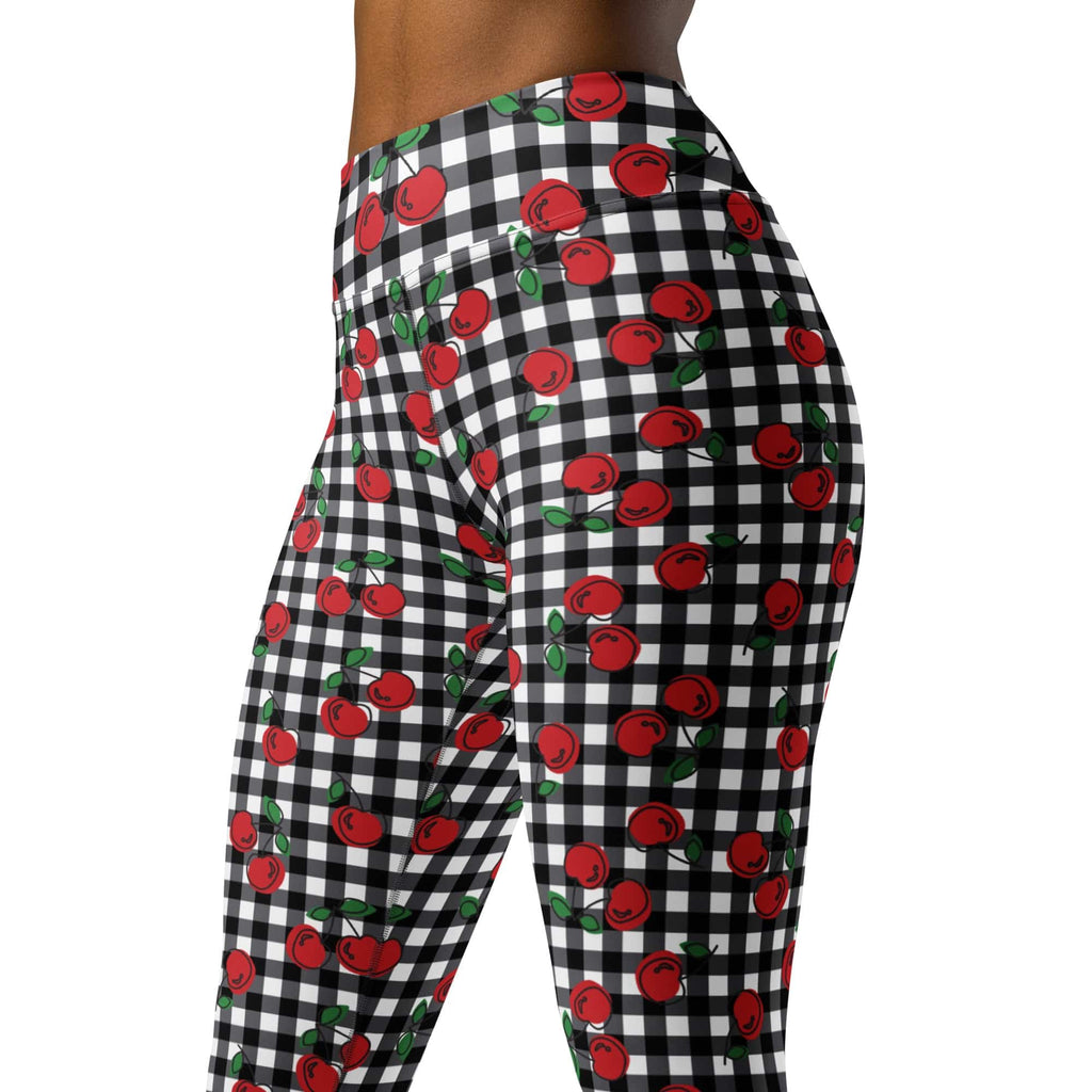 Cherry Gingham Yoga Leggings