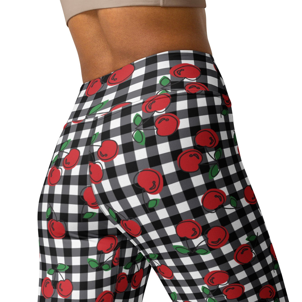 Cherry Gingham Yoga Leggings