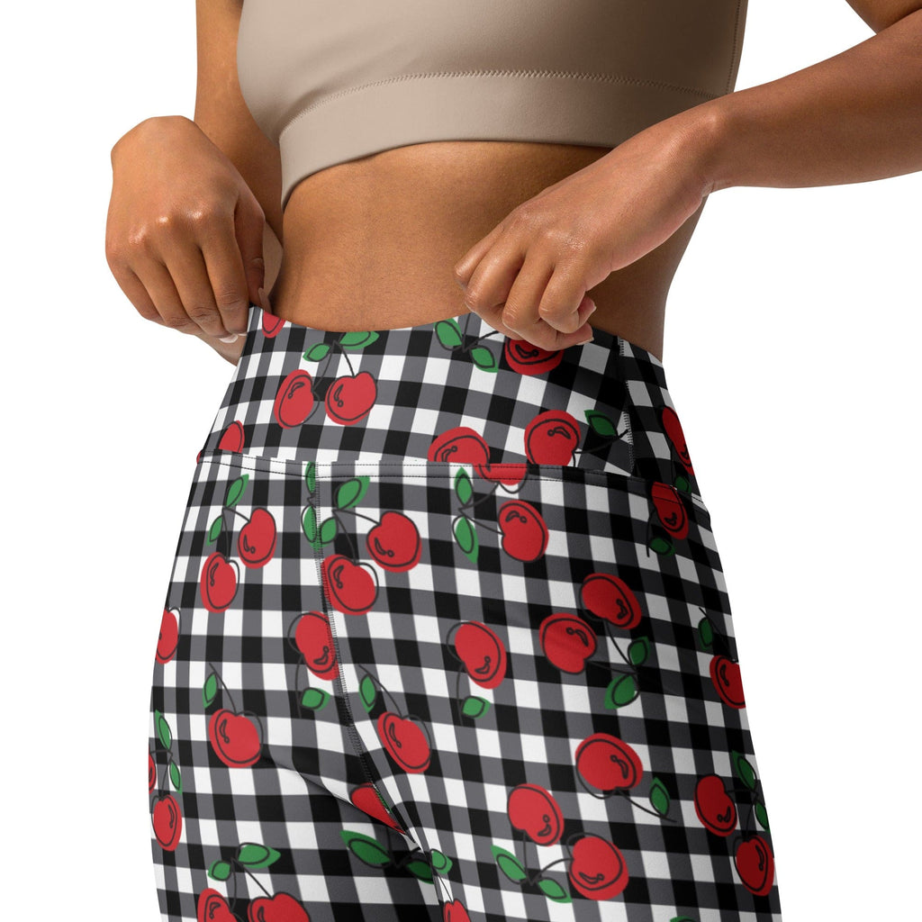 Cherry Gingham Yoga Leggings