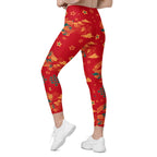 Chinese Dragon Leggings With Pockets
