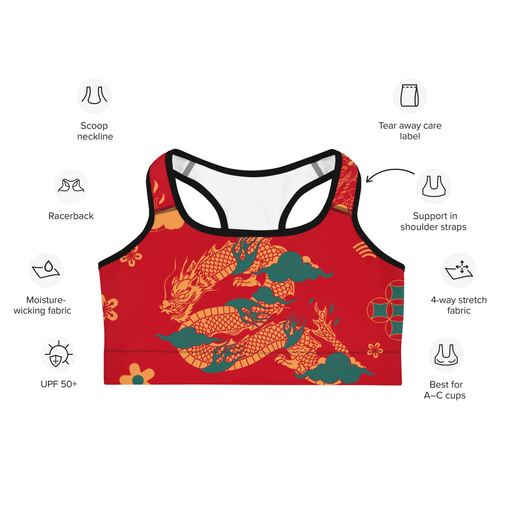 Chinese Dragon Sports Bra