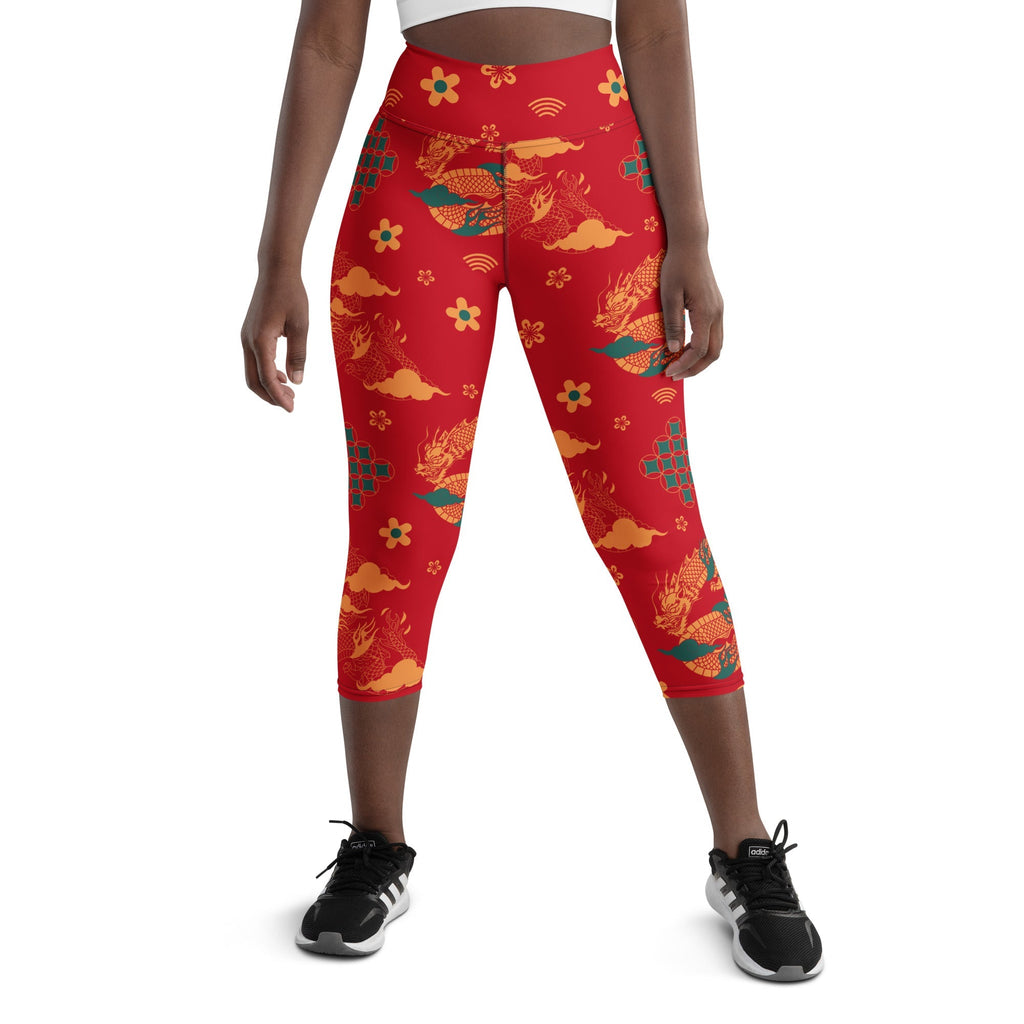 Chinese Dragon Yoga Capris
