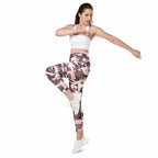 Chocolate Brown Camo Leggings With Pockets