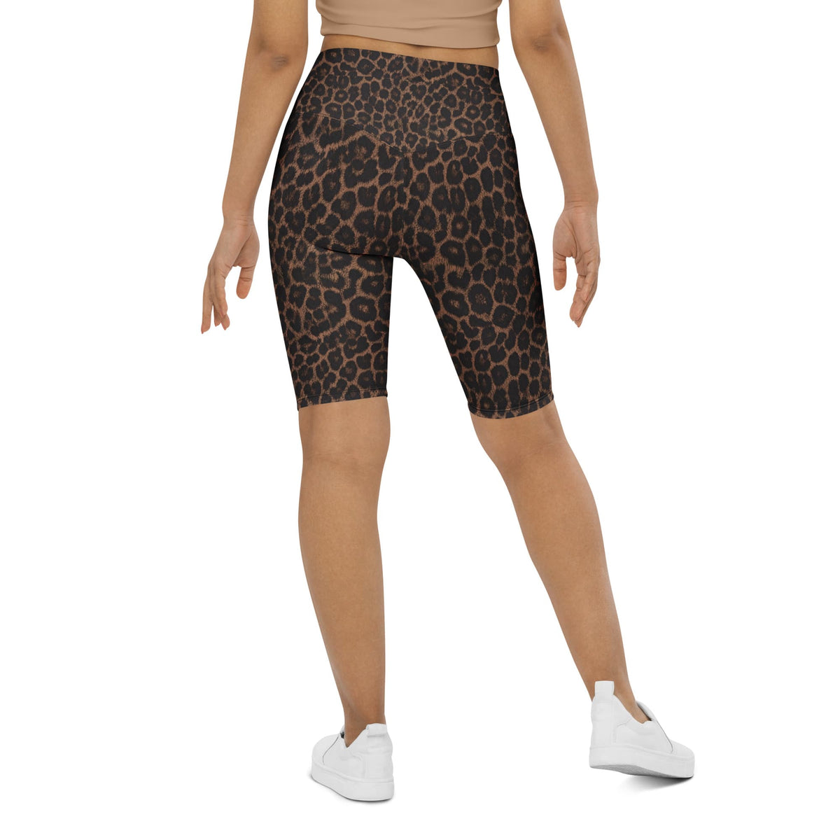 Chocolate Leopard Biker Shorts