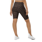 Chocolate Leopard Biker Shorts