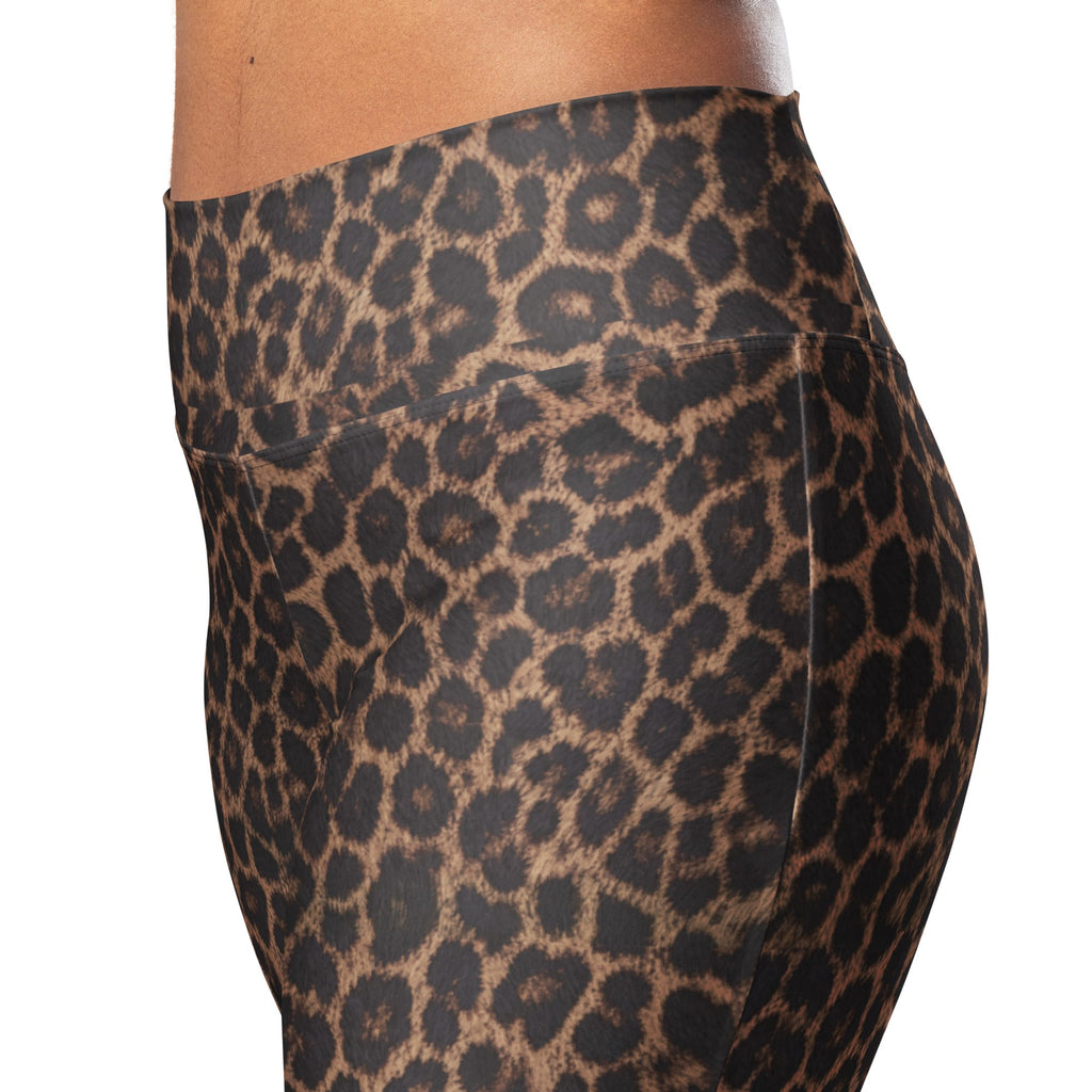 Chocolate Leopard Flare Leggings