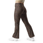 Chocolate Leopard Flare Leggings