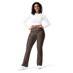 Chocolate Leopard Flare Leggings