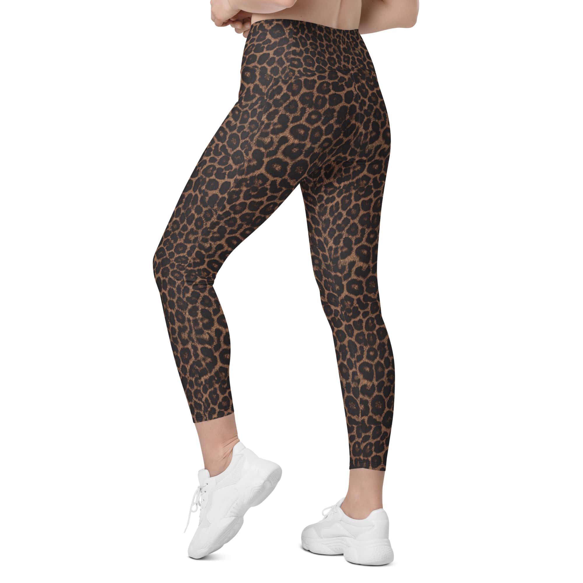 Chocolate Leopard Leggings With Pockets