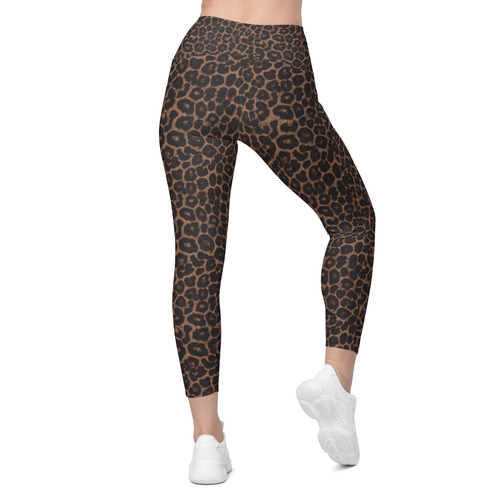 Chocolate Leopard Leggings With Pockets