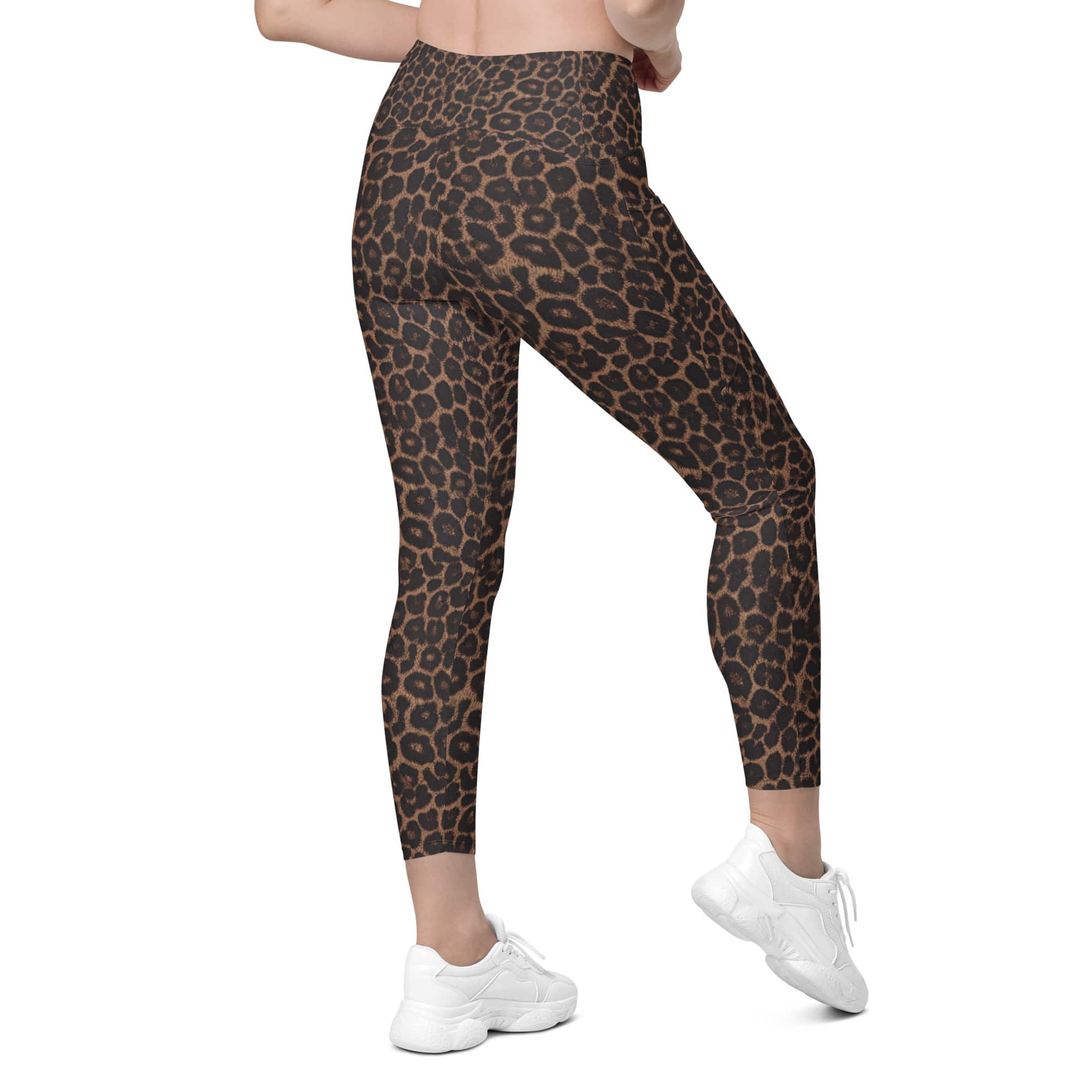 Chocolate Leopard Leggings With Pockets