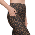 Chocolate Leopard Leggings With Pockets