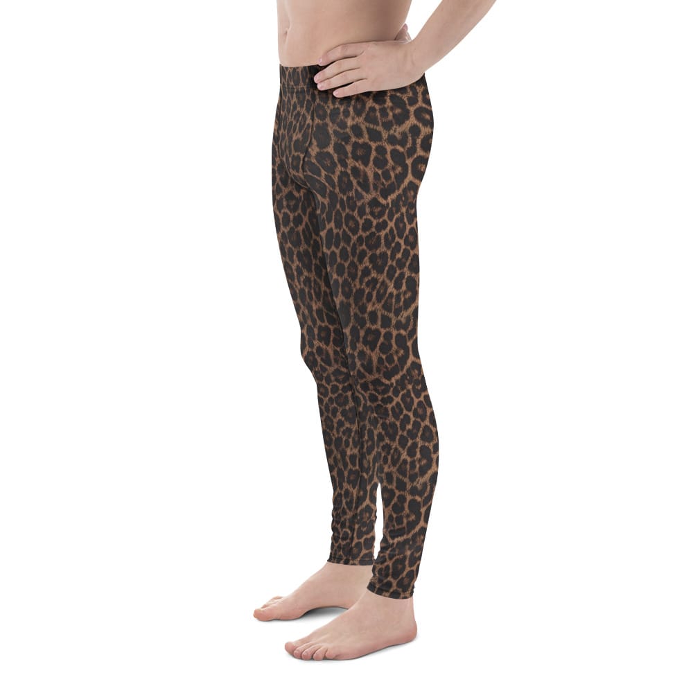 Chocolate Leopard Men's Leggings