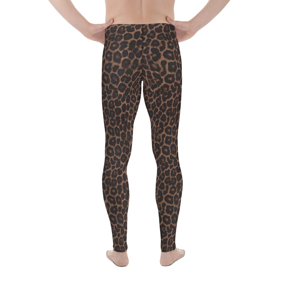 Chocolate Leopard Men's Leggings