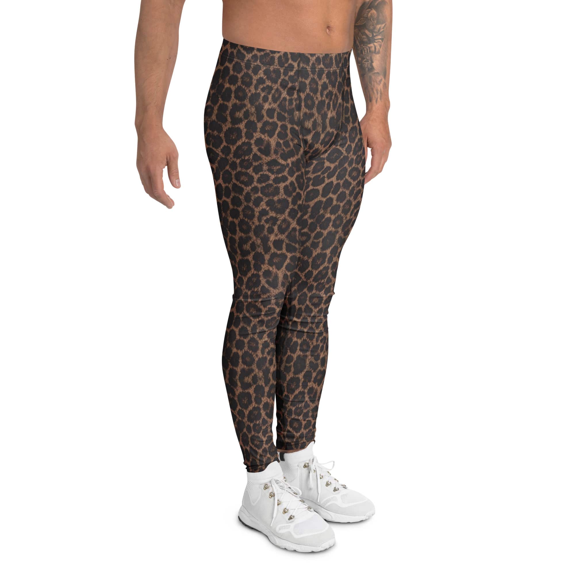 Chocolate Leopard Men's Leggings