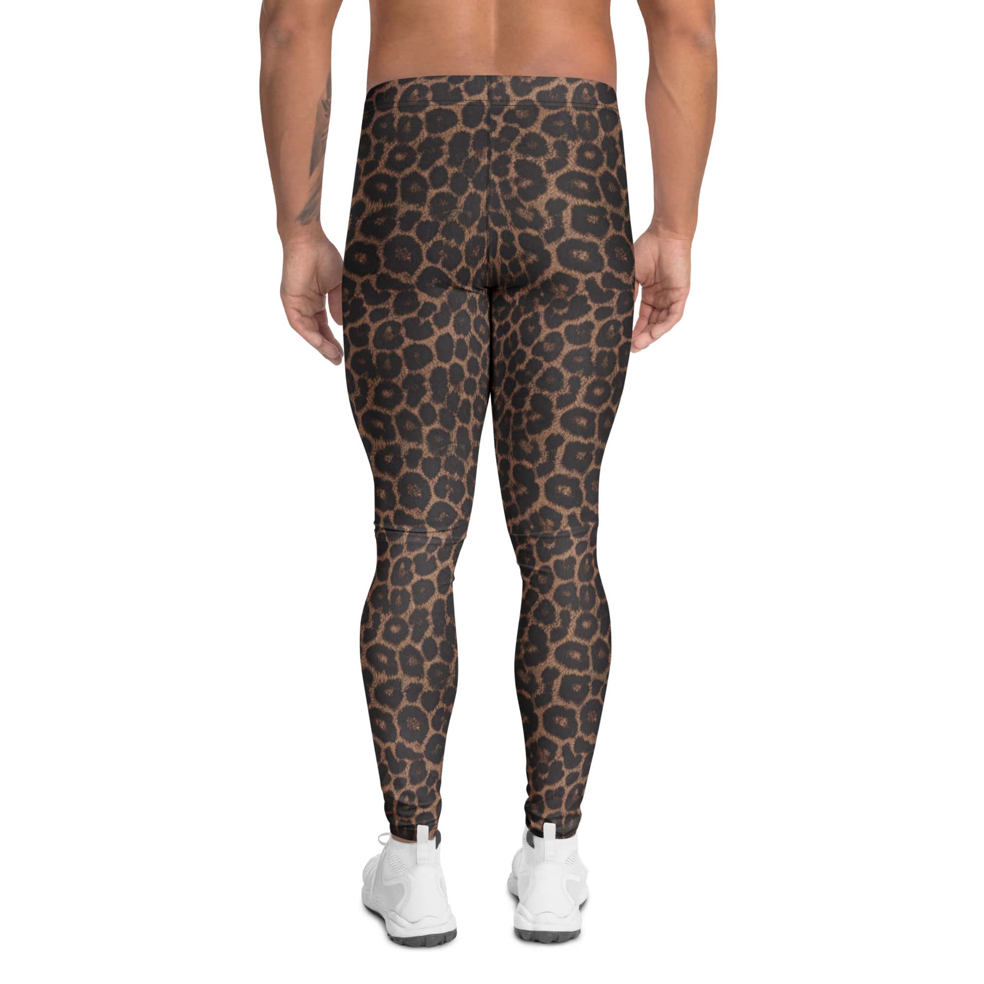 Chocolate Leopard Men's Leggings