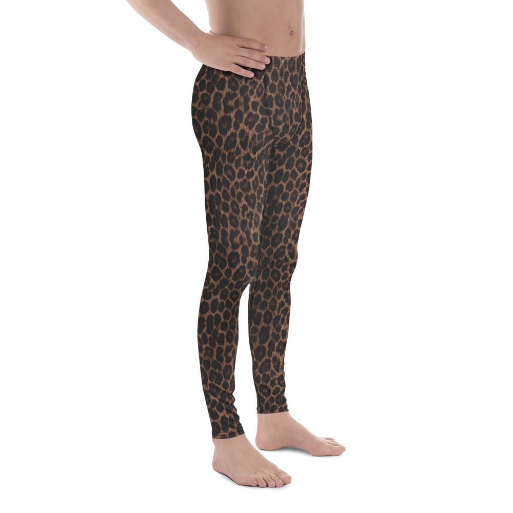 Chocolate Leopard Men's Leggings